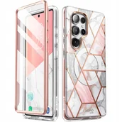 Etui i futerały do telefonów - Supcase Etui pancerne i-Blason Cosmo Mag SP do MagSafe do Galaxy S25 Ultra, marmurowo-różowe - miniaturka - grafika 1