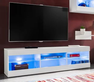 Szafka RTV / Blue LED / Biała / Czarna / Dąb Wotan - Szafki RTV Szafka RTV / Blue LED / Biała / Czarna / Dąb Wotan - Szafki RTV - miniaturka - grafika 1