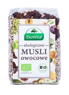 EKOWITAL MUSLI OWOCOWE 25% BIO 300g - EKOWITAL 5908249971080 - Płatki śniadaniowe i musli EKOWITAL MUSLI OWOCOWE 25% BIO 300g - EKOWITAL 5908249971080 - Płatki śniadaniowe i musli - miniaturka - grafika 1