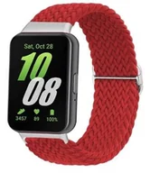 Akcesoria do smartwatchy - Opaska pasek bransoletka NYLON LOOP Samsung Galaxy FIT 3 czerwona - miniaturka - grafika 1