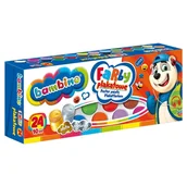Szkolne artykuły papiernicze - Bambino Farby Plakatowe 24 Kolory Szkolne Przedszkolne 10ml - miniaturka - grafika 1