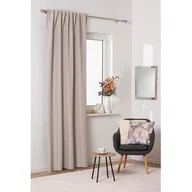 Zasłony - Zasłona z taśmą NUIT 135 x 260 cm beżowy - miniaturka - grafika 1