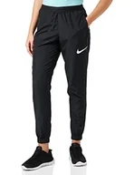 Spodnie rowerowe - Nike Damskie spodnie kompresyjne W NK SWOOSH RUN TRK, czarne/szare mgła/(białe), S - miniaturka - grafika 1