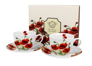 Art-Pol Pl Kpl.2Szt Filiżanek Ze Spodkami Classic Poppies 143402 - Serwisy do kawy i herbaty - miniaturka - grafika 1