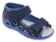 Buty dla chłopców - Kapcie dziecięce Befado 350P059 chłopięce sandałki na rzepy wygodne-25 - miniaturka - grafika 1