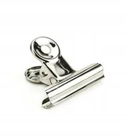 Spinacze i klipsy do papieru - KLIPS METALOWY KLIP zaciskarka srebrny 38mm - 1szt - miniaturka - grafika 1
