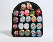 Magnesy - Magnesy na lodówkę do tablic szklane flamingi - miniaturka - grafika 1