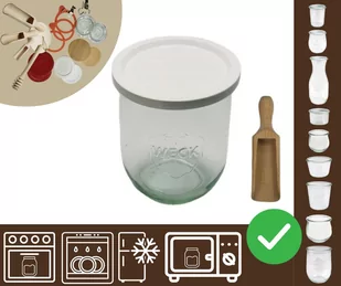 Słoiki WECK / plastikowe wieko, miarka słoik 1l 1062ml TULIP / Wamar-Sosenka - Pojemniki kuchenne - miniaturka - grafika 1