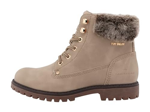 Tom Tailor Damskie 4290010031 modne kozaki, dkcream, 36 EU, dkcream, 36 EU