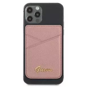 Guess Wallet Card Slot GUWMSSASLPI MagSafe Saffiano różowy GUWMSSASLPI - Etui i futerały do telefonów - miniaturka - grafika 4