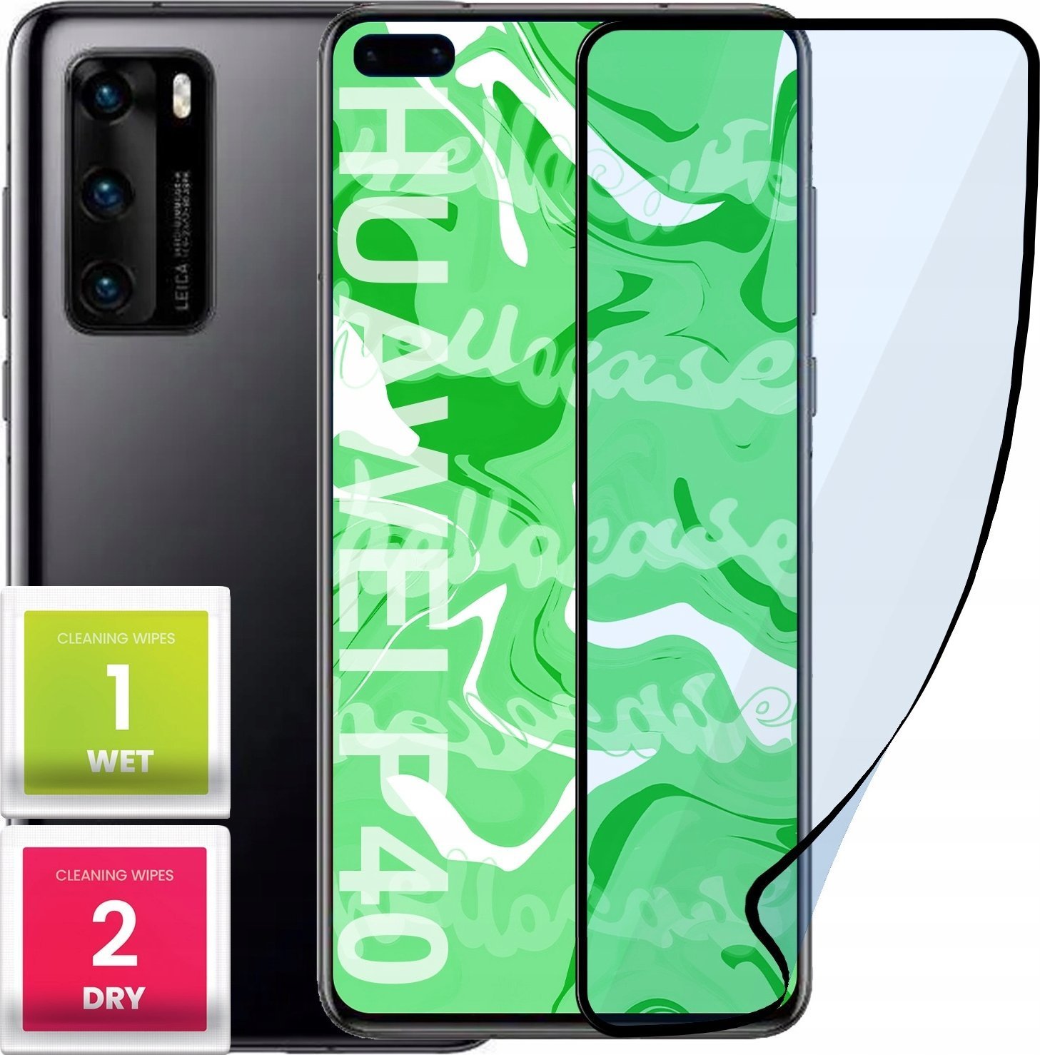 Hello Case Szkło Hybrydowe do Huawei P40 szybka 9H, pełne 5D, ochronne, na ekran
