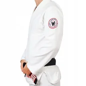 Kimona, stroje i obuwie - Ground Game Kimono/Gi BJJ Męskie Wizard Białe A4 - miniaturka - grafika 1