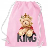 Plecaki worki - WORKO PLECAK RÓŻOWY Do Szkoły Na Buty LET YOURSELF BE HAPPY Różne Grafiki - miniaturka - grafika 1