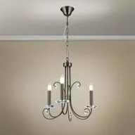 Lampy sufitowe - ORION Żyrrandol Ariane, kolor nikiel, Ø 50 cm, kryształowy, 3-punktowy. - miniaturka - grafika 1