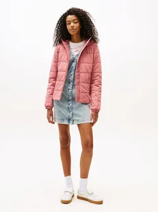 TOMMY JEANS Kurtka pikowana w kolorze jasnoróżowym - Kurtki damskie - miniaturka - grafika 1