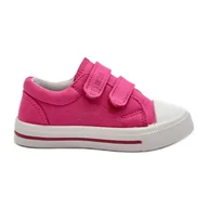 Buty dla dziewczynek - Dziecięce Trampki Na Rzepy Big Star NN374113 Fuksja różowe - miniaturka - grafika 1