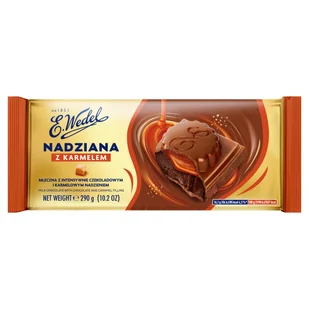 Czekolada Nadziana Mleczna z intensywnie czekoladowo-karmelowym nadzieniem 290 g E.Wedel - Czekolada - miniaturka - grafika 1
