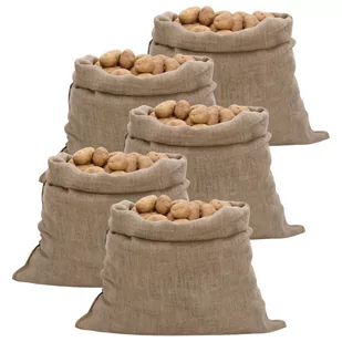 vidaXL Worki jutowe, 5 szt., 100x110 cm, 100% juta, 220 g/m² - Plecaki - miniaturka - grafika 1