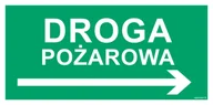 Systemy ekspozycyjne i znaki informacyjne - AC078 DROGA POŻAROWA W PRAWO, FS - FOLIA SAMOPRZYLEPNA FOTOLUMINESCENCYJNA; (1000X500MM) - miniaturka - grafika 1