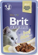 Mokra karma dla kotów - BRIT PREMIUM CAT Beef Jelly Fillets Adult - wołowina w galaretce 85g - miniaturka - grafika 1