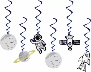 Dekoracja wisząca urodzinowa Kosmos - 6 szt. - Gadżety na imprezę - miniaturka - grafika 1