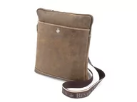 Torby męskie - BH-321 NEBRASKA Torba na ramię skórzana Brązowa - miniaturka - grafika 1