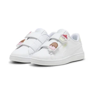 Dziecięce sneakersy PUMA Smash 3.0 Badges PUMA White Green Illusion - Buty dla dziewczynek - miniaturka - grafika 1