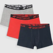 Majtki dla dzieci - Bokserki Chłopięce 4F Majtki 3-PAK Bielizna Multikolor 4FJWAW25UBXSM061 Kolorowy 134/140 - miniaturka - grafika 1