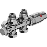 Zawory i kraniki - Mexen G00 zestaw termostatyczny kątowy/prosty, Duplex, DN50, chrom - W908-900-01 - miniaturka - grafika 1