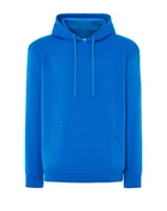 Bluzy męskie - Bluza dresowa  męska z kapturem kolor aqua roz.L - miniaturka - grafika 1