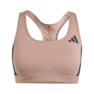 adidas Damski biustonosz Powerreact Train Medium Support 3Stripes L C-D - Biustonosze - miniaturka - grafika 1