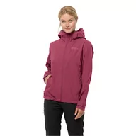 Kurtki damskie - Damska kurtka przeciwdeszczowa Jack Wolfskin ELSBERG 2.5L JKT W sangria red - XS - miniaturka - grafika 1