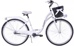 Rower miejski 28 damski Kozbike (K25) 3biegi biały - Rowery - miniaturka - grafika 1