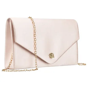 Mała kopertówka damska wykonana z tkaniny syntetycznej w beżowym kolorze - Rovicky - Torebki damskie - miniaturka - grafika 1