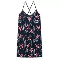 Piżamy damskie - Schiesser Damska koszula nocna Spaghetti, Ciemnoniebieski kwiatowy, 70 - miniaturka - grafika 1