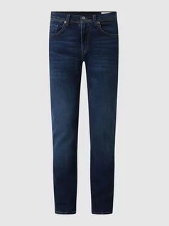 Spodnie męskie - Jeansy o kroju tapered fit z dodatkiem streczu model ‘Jayden’ - grafika 1