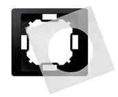 Klawisze i ramki - Kontakt Simon Ramka 1 - krotna IP44 BASIC NEOS - czarny mat - miniaturka - grafika 1