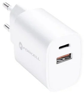 FORCELL F-ENERGY TFK-TC-35WPD ładowarka sieciowa Typ C + USB A PD QC4.0 3A 35W biała - Ładowarki do telefonów - miniaturka - grafika 1