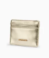 Portfele - PUCCINI Etui na karty ze skóry ekologicznej crocco w kolorze złotym - miniaturka - grafika 1