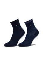 Skarpetki dla dzieci - Tommy Hilfiger Zestaw 2 par wysokich skarpet dziecięcych 701224911 Granatowy - miniaturka - grafika 1