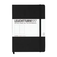 Szkolne artykuły papiernicze - Leuchtturm 1917 notatnik Medium (A5), twarda okładka, 249 stron, czarny pusty LBL13 - miniaturka - grafika 1