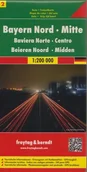 Atlasy i mapy - Freytag&amp;Berndt Niemcy część 2 Bawaria część północna i centralna mapa 1:200 000 Freytag & Berndt - miniaturka - grafika 1