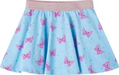 Sukienki i spódniczki dla dziewczynek - vidaXL Spódniczka dziecięca z nadrukiem w motyle, niebieska, 128 - miniaturka - grafika 1