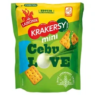 Paluszki - Lajkonik Krakersy mini o smaku zielonej cebulki 100 g - miniaturka - grafika 1