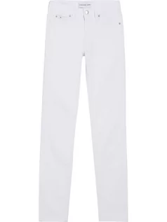Spodenki damskie - Calvin Klein Dżinsy - Mom fit - w kolorze białym - grafika 1