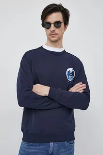 Bluzy męskie - North Sails bluza bawełniana męska kolor granatowy z nadrukiem - grafika 1