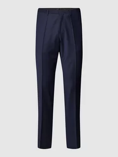 Spodnie męskie - Spodnie do garnituru o kroju slim fit z wzorem w kratę - grafika 1