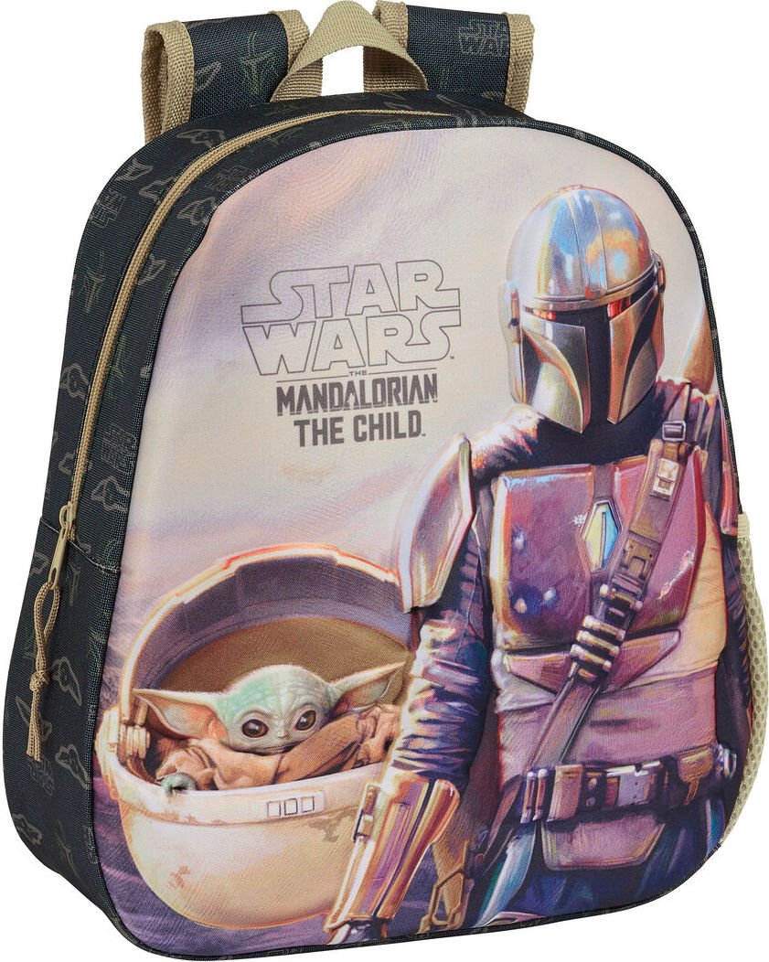 Plecak dziecięcy 3D The Mandalorian Black Beige 27 x 33 x 10 cm