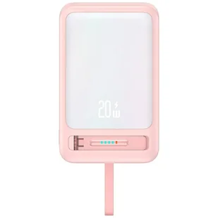 Powerbank USAMS XM Series CD219 10000mAh Magnetic Wireless różowy - Powerbanki - miniaturka - grafika 1
