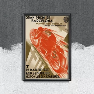 Plakat retro Gran Premi de Barcelona Hiszpania - Plakaty - miniaturka - grafika 1